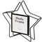 Modern Star Shape Black Metal Decor Photo Frame for Tabletop Display